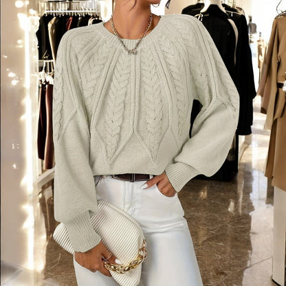 Anna™ | Elegant Round-Neck Knit Sweater