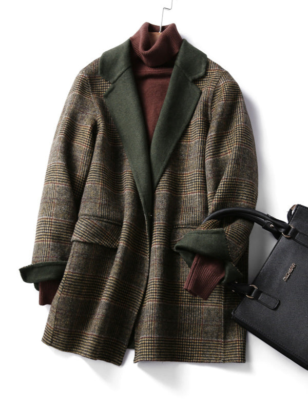 Charlotte™ | Classic Checked Wool Coat