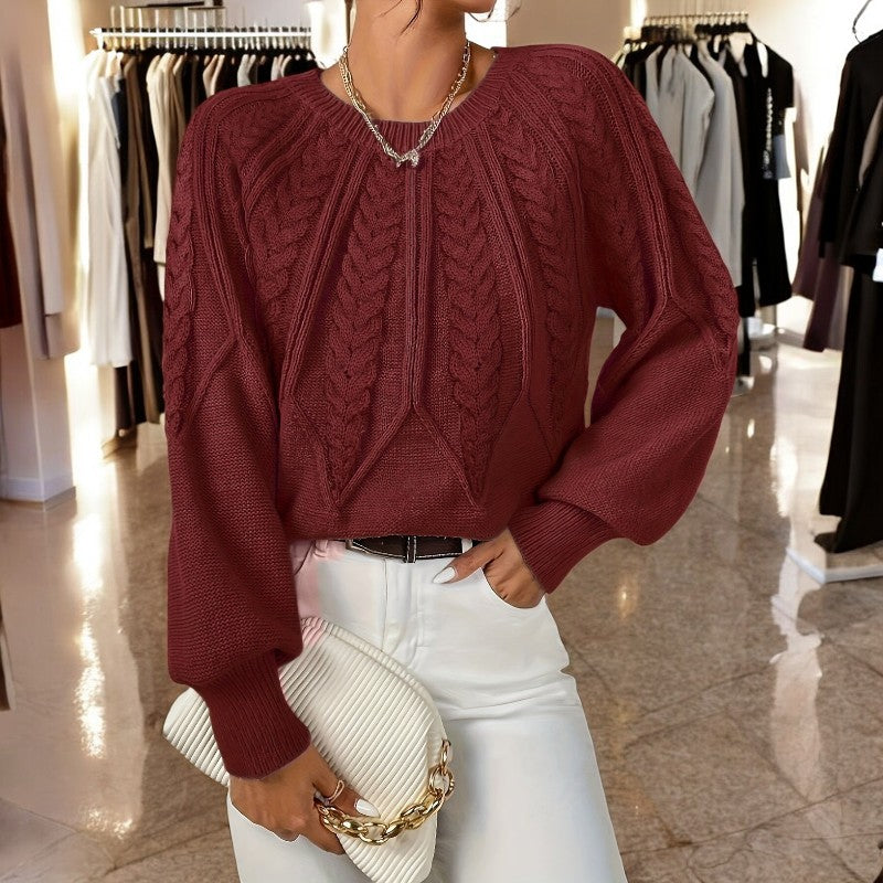 Anna™ | Elegant Round-Neck Knit Sweater