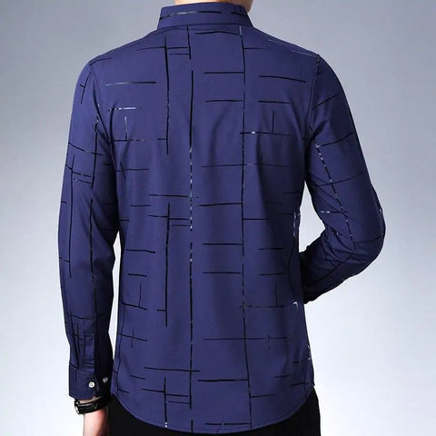 Pretyfy™ | Men's Long-Sleeve Fashion Shirt