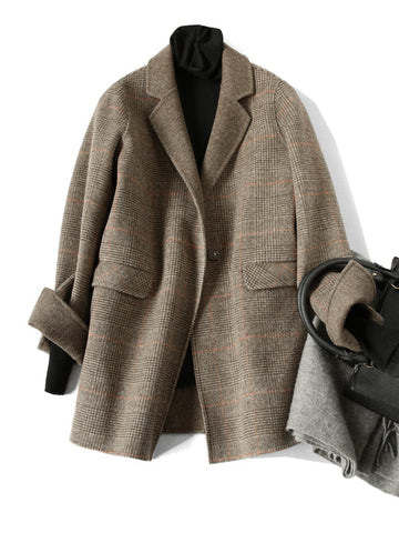 Charlotte™ | Classic Checked Wool Coat