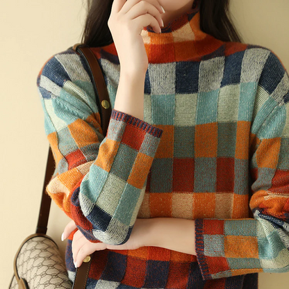 Adalynn™ | Cozy Patchwork Turtleneck